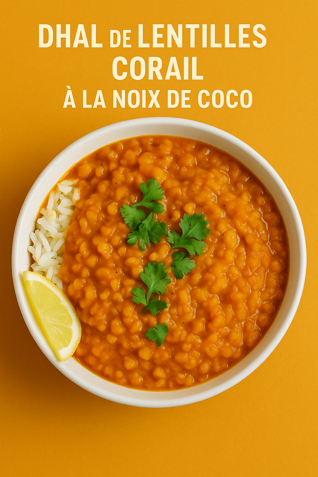 Dhal de lentilles corail à la noix de coco : un plat végétalien savoureux et nourrissant